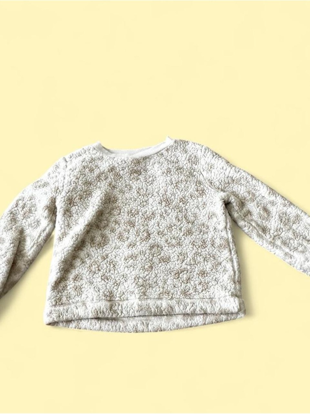 Cat & Jack Cream Sherpa Sweatshirt